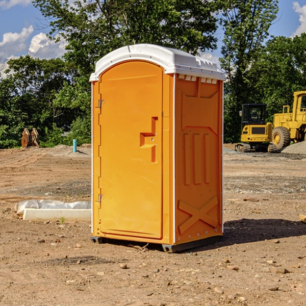 how often are the porta potties cleaned and serviced during a rental period in Touchet